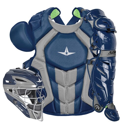 All-Star DeltaFlex Harness Replacement For Youth Axis Leg Guards - Navy Baseball Catcher Gear