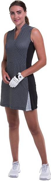 EP Pro Women's Sleeveless Fine Line Geo Faux Wrap Print Golf Dress product image