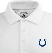 Antigua Men's Indianapolis Colts Pique Xtra-Lite White Polo product image