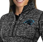 Antigua Women's Carolina Panthers Fortune Black Pullover Jacket product image