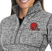 Antigua Women's Cleveland Browns Fortune Grey Pullover Jacket product image