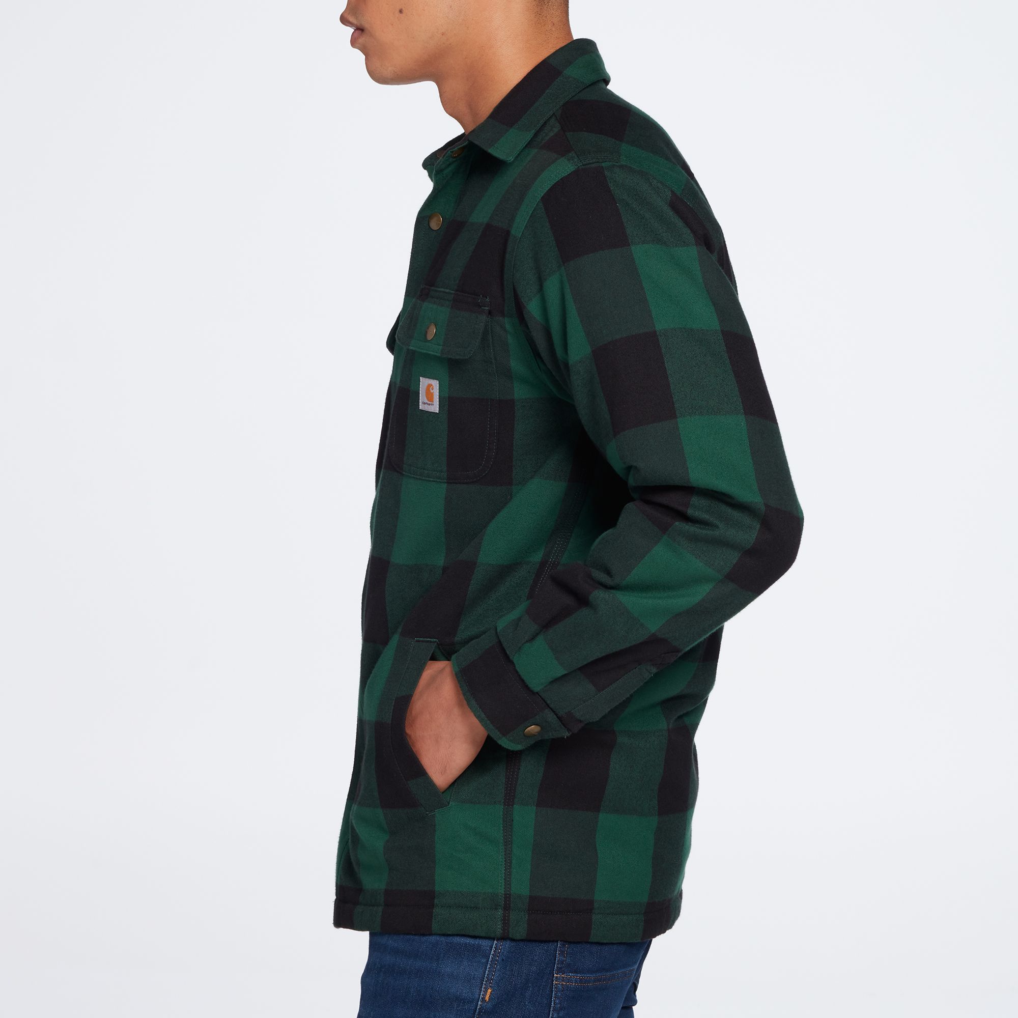 sherpa lined flannel jacket carhartt