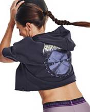 Under Armour Women's Project Rock Rival Terry Short Sleeve Hoodie product image