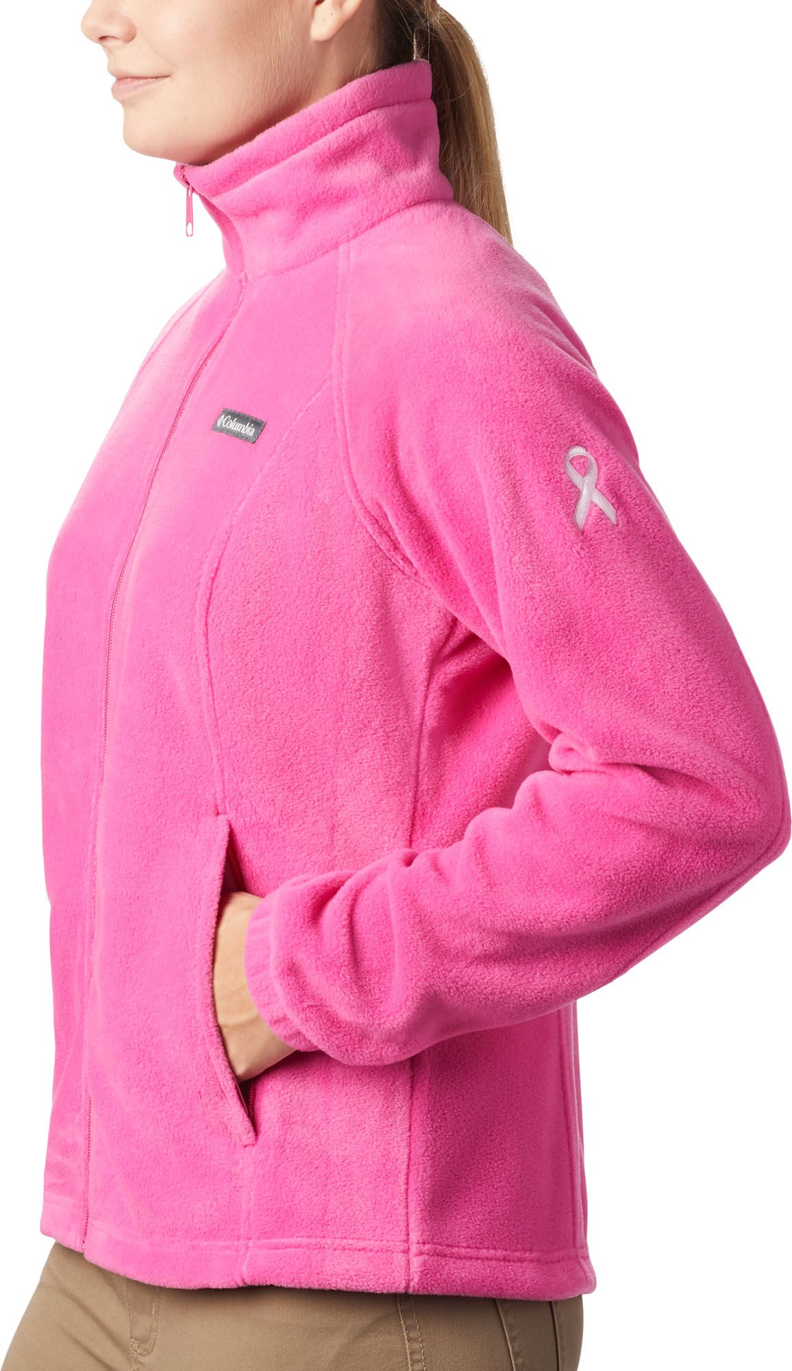 columbia breast cancer fleece jacket