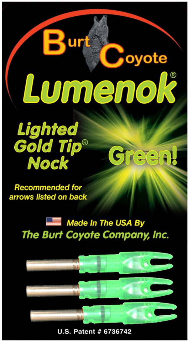 3-Pack Burt Coyote Lumenok Signature Nock 
