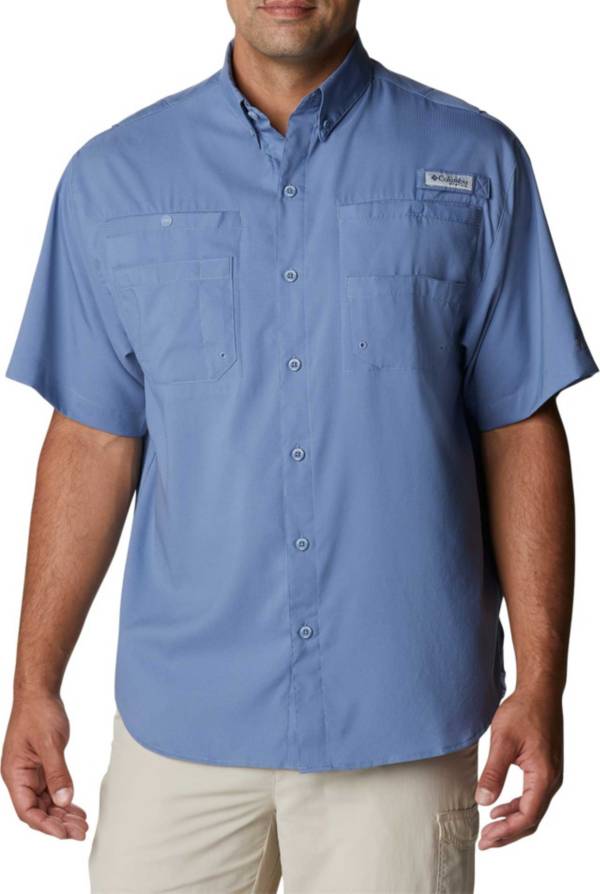 Vivid Blue Columbia Mens Tamiami II Short Sleeve Shirt 2X Tall 