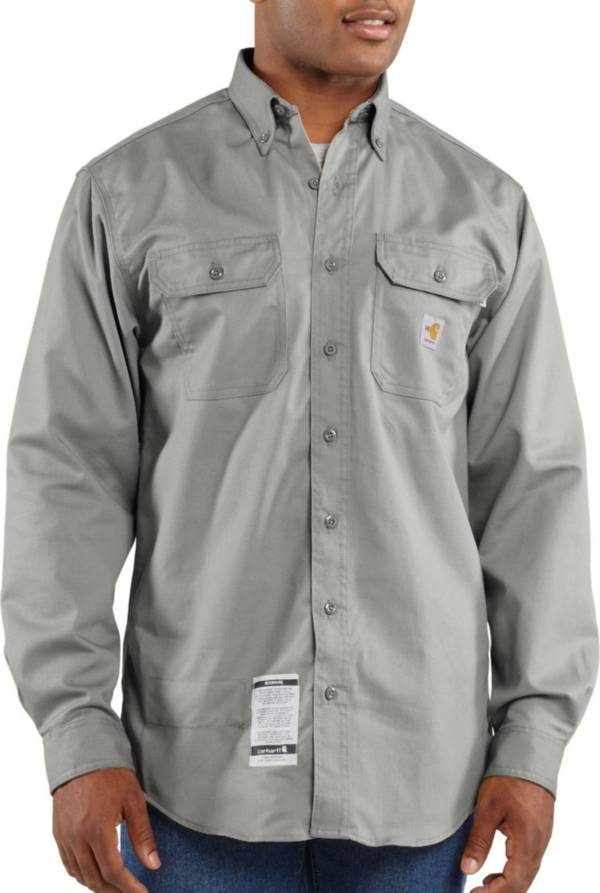 Carhartt Men's Flame Resistant Twill Long Sleeve Work Shirt