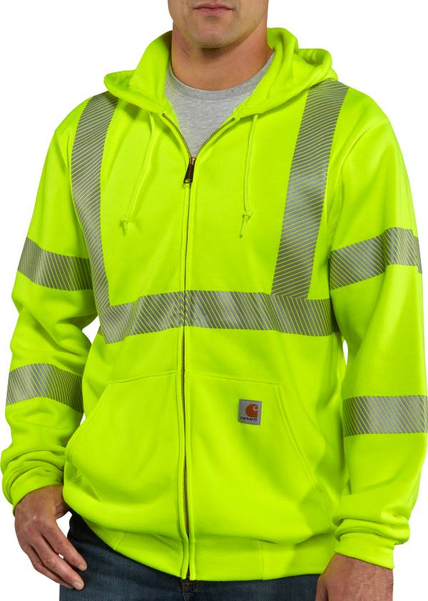 Hi Vis Hoodie Sweatshirt Safety Work Reflective Jumper Hoodie High Viz Hoodie High Visibility Sweatshirt 3 Zipped Pocket Zipper Yellow Tone, 5XL