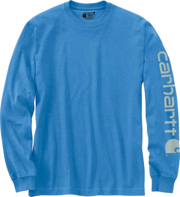 Carhartt Mens Signature Sleeve Logo Long Sleeve T-Shirt Regular and Big & Tall Sizes