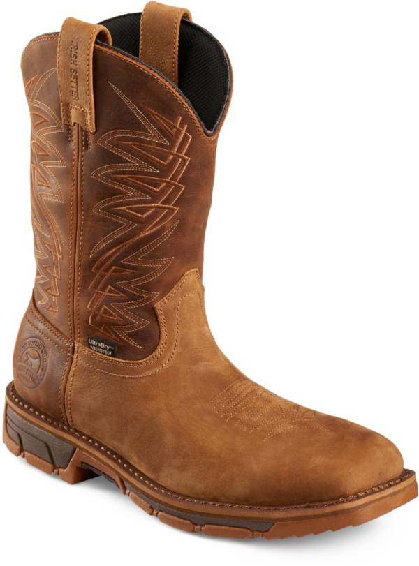 Irish Setter Men's Marshall 11" Pull-On Waterproof Square Steel Toe Work Boots