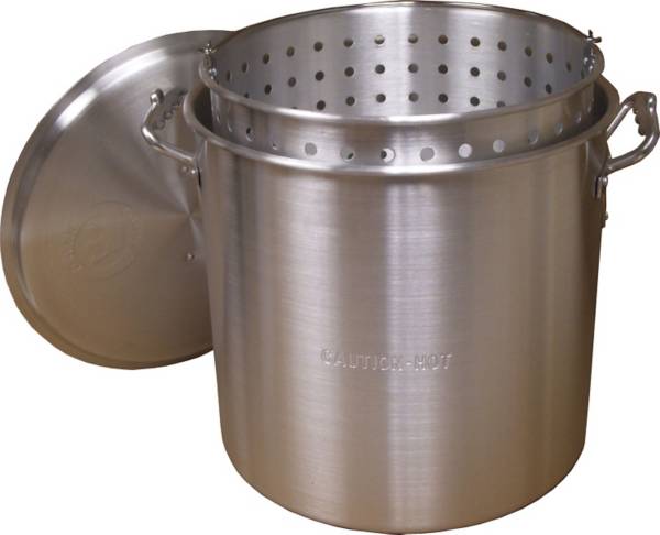 King Kooker 80 Quart Aluminum Pot with Basket and Lid