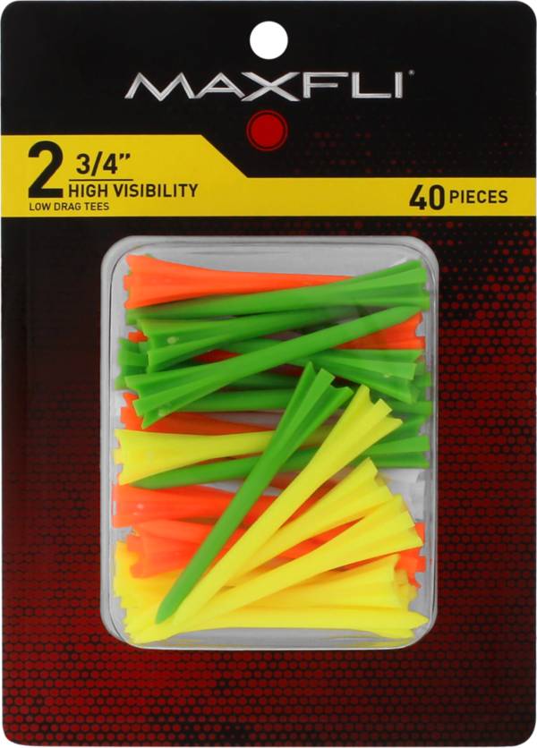 Maxfli Pronged 2.75'' High-Visibility Golf Tees – 40-Pack