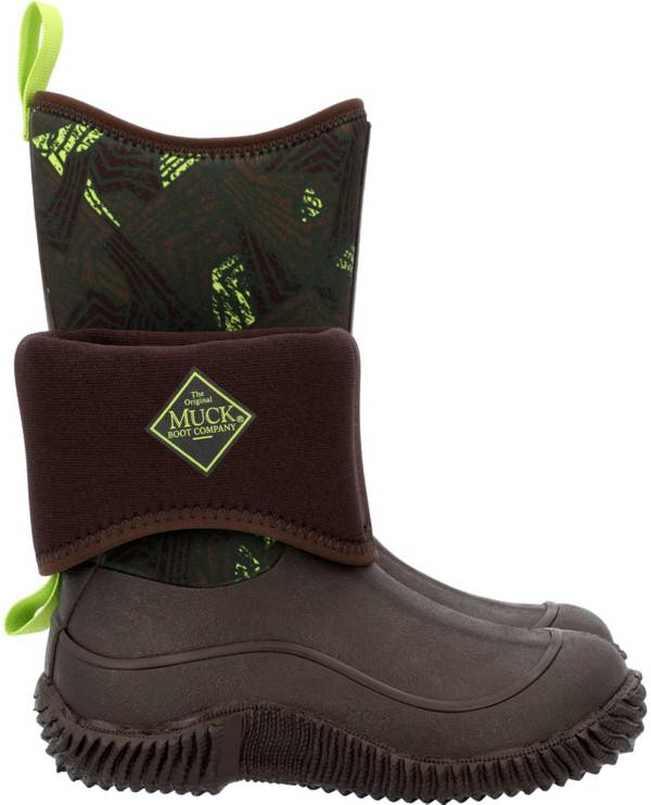 Muck Hale Multi-Season Kids' Rubber Rain Snow Waterproof Black Boots 