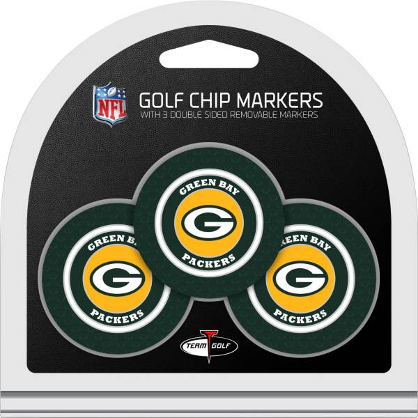 Team Golf Green Bay Packers Poker Chips Ball Markers - 3-Pack