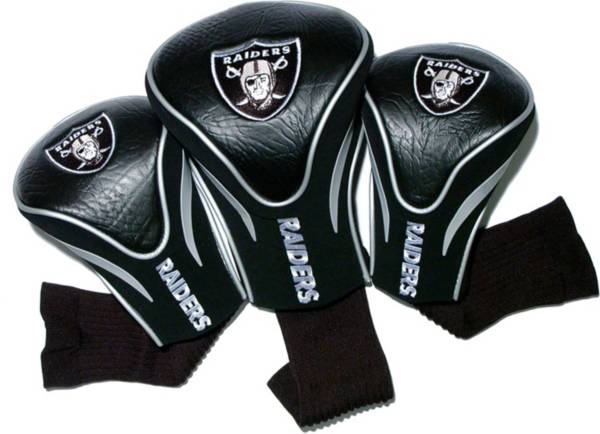 Team Golf Las Vegas Raiders NFL Contour Sock Headcovers - 3 Pack