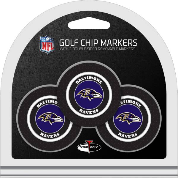 Team Golf Baltimore Ravens Poker Chips Ball Markers - 3-Pack