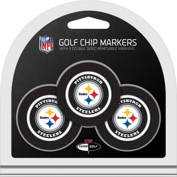 Team Golf Pittsburgh Steelers Poker Chips Ball Markers - 3-Pack