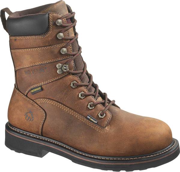 Wolverine Men's Brek 8” Waterproof DuraShocks Steel Toe Work Boots