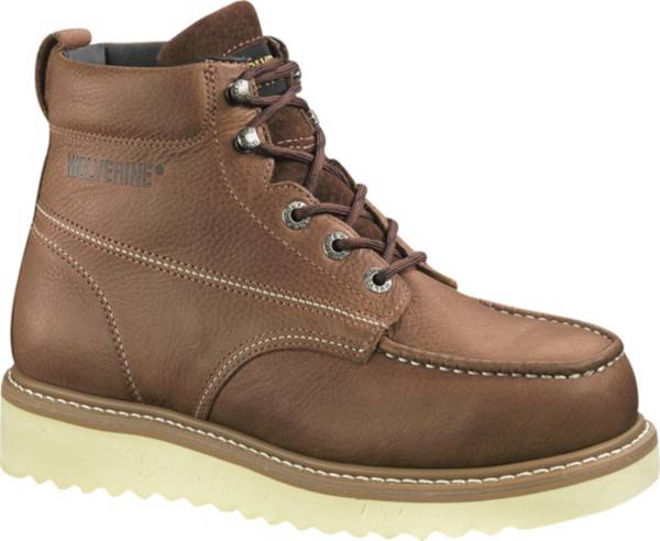 Wolverine Men's Moc-Toe Wedge 6” Steel Toe Work Boots