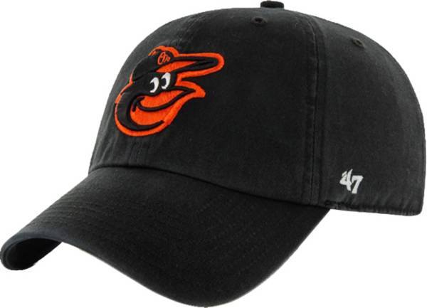 ‘47 Men's Baltimore Orioles Clean Up Black Adjustable Hat