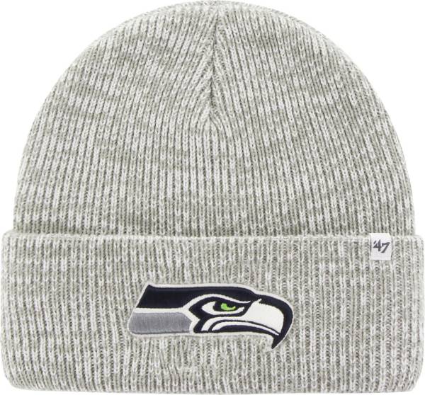 '47 Men's Seattle Seahawks Brain Freeze Grey Knit Beanie