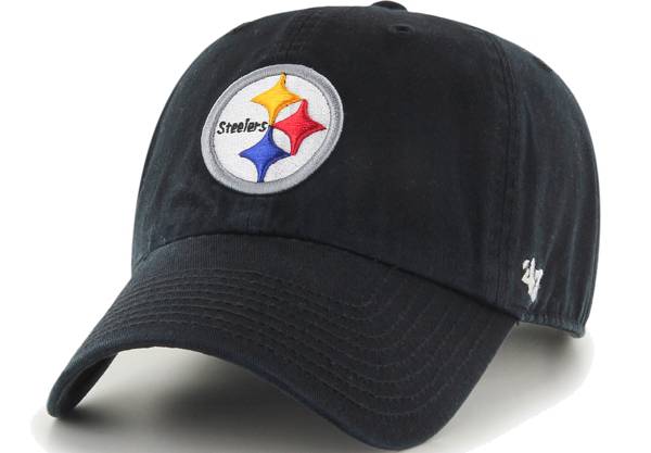 '47 Men's Pittsburgh Steelers Black Clean Up Adjustable Hat product image