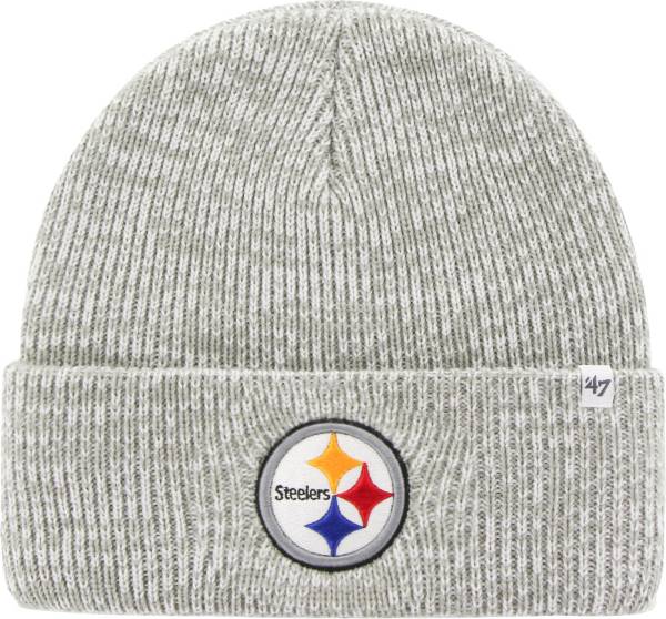 '47 Men's Pittsburgh Steelers Brain Freeze Grey Knit Beanie