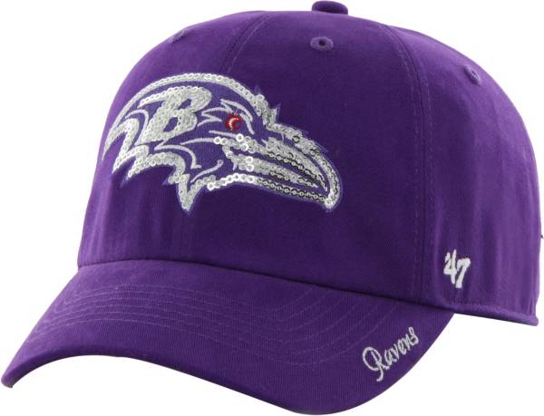 '47 Women's Baltimore Ravens Sparkle Logo Purple Adjustable Hat