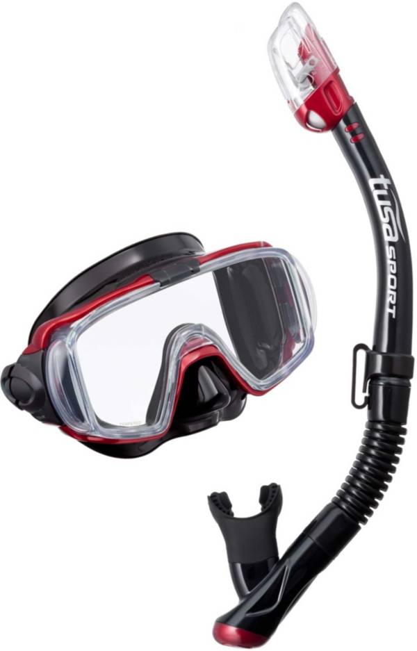 TUSA Sport Adult Visio Tri-Ex Black Series Snorkeling Combo