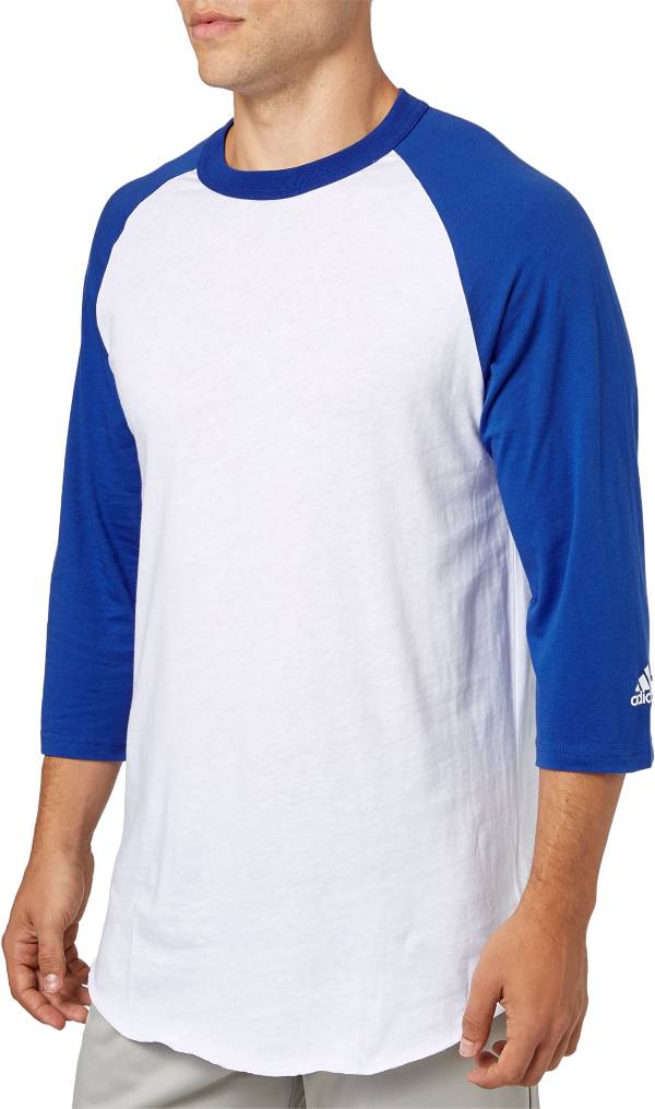 adidas Adult Triple Stripe ¾ Sleeve Baseball Practice Shirt