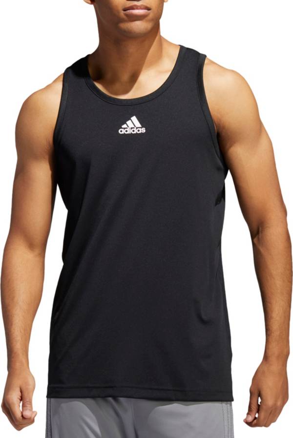 adidas Men's Heathered Basketball Sleeveless Shirt