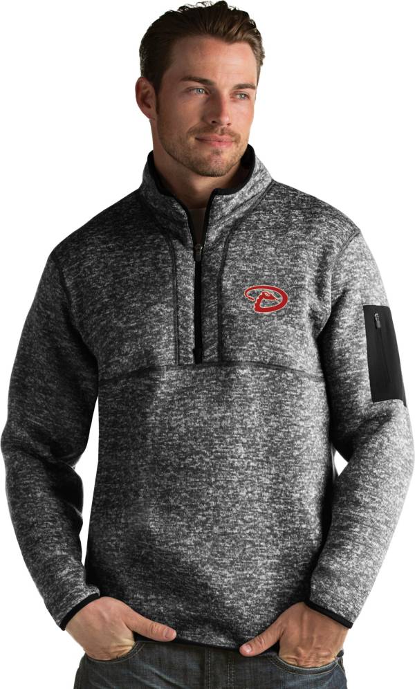 Antigua Men's Arizona Diamondbacks Black Fortune Half-Zip Pullover