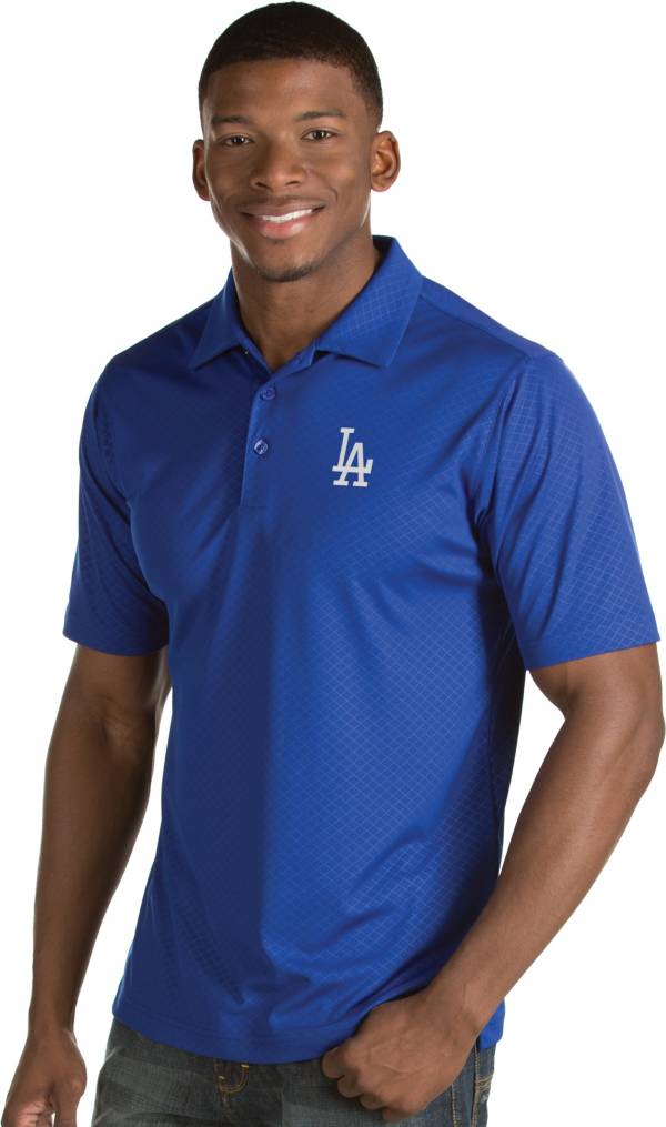 Antigua Men's Los Angeles Dodgers Royal Inspire Performance Polo