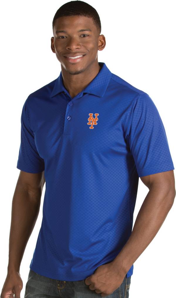 Antigua Men's New York Mets Royal Inspire Performance Polo