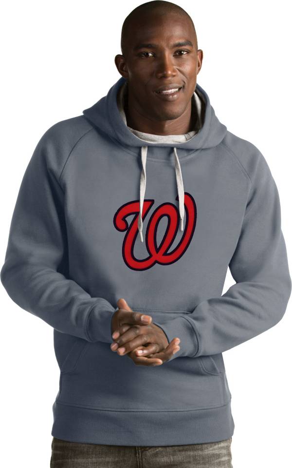 Antigua Men's Washington Nationals Grey Victory Pullover