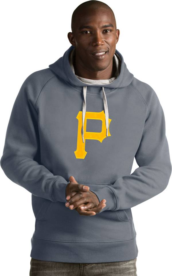 Antigua Men's Pittsburgh Pirates Grey Victory Pullover