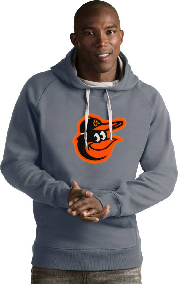 Antigua Men's Baltimore Orioles Grey Victory Pullover
