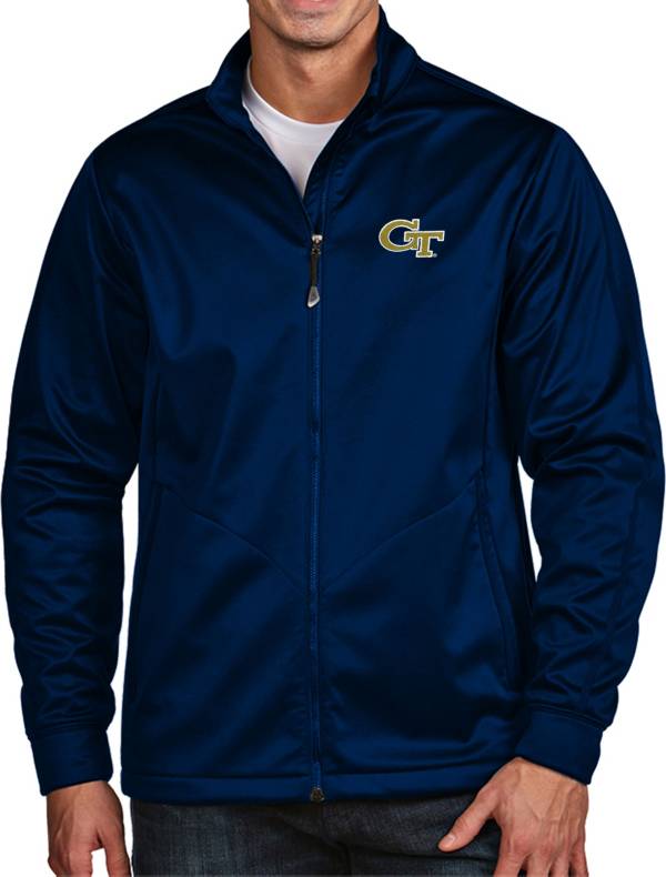 Antigua Men's Georgia Tech Yellow Jackets Navy Performance Golf Jacket