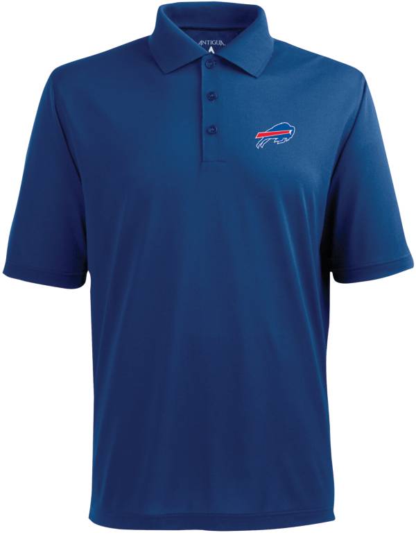 Antigua Men's Buffalo Bills Pique Xtra-Lite Dark Royal Polo
