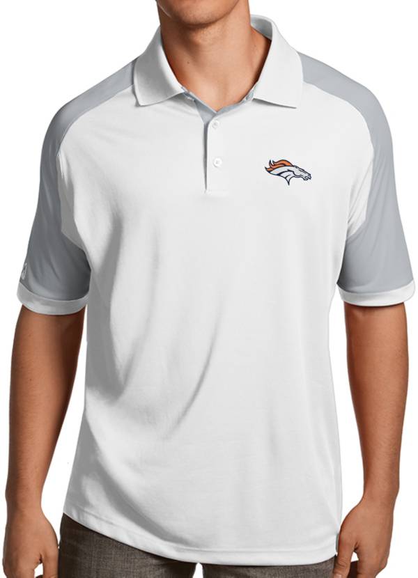 Antigua Men's Denver Broncos Century White Polo