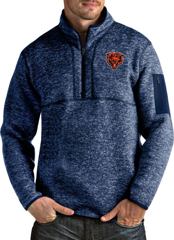 Antigua Men's Chicago Bears Fortune Navy Pullover Jacket