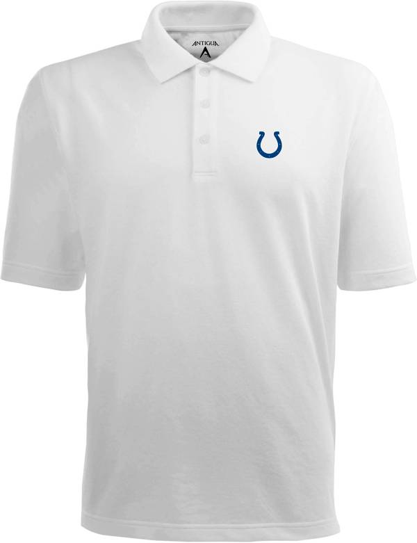 Antigua Men's Indianapolis Colts Pique Xtra-Lite White Polo