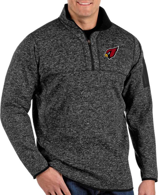 Antigua Men's Arizona Cardinals Fortune Black Pullover Jacket