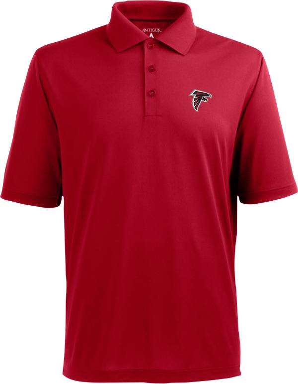 Antigua Men's Atlanta Falcons Pique Xtra-Lite Red Polo