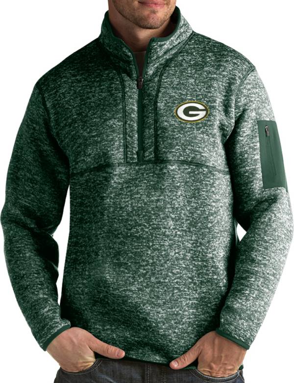 Antigua Men's Green Bay Packers Fortune Green Pullover Jacket