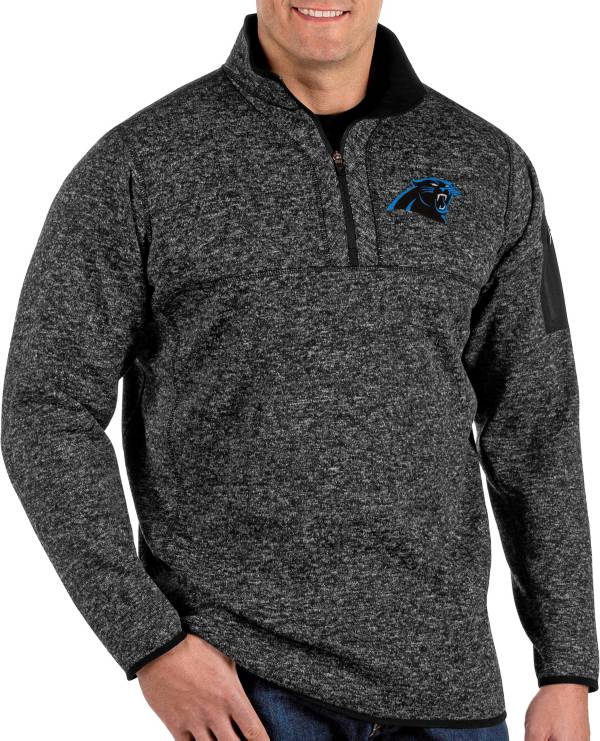 Antigua Men's Carolina Panthers Fortune Black Pullover Jacket product image