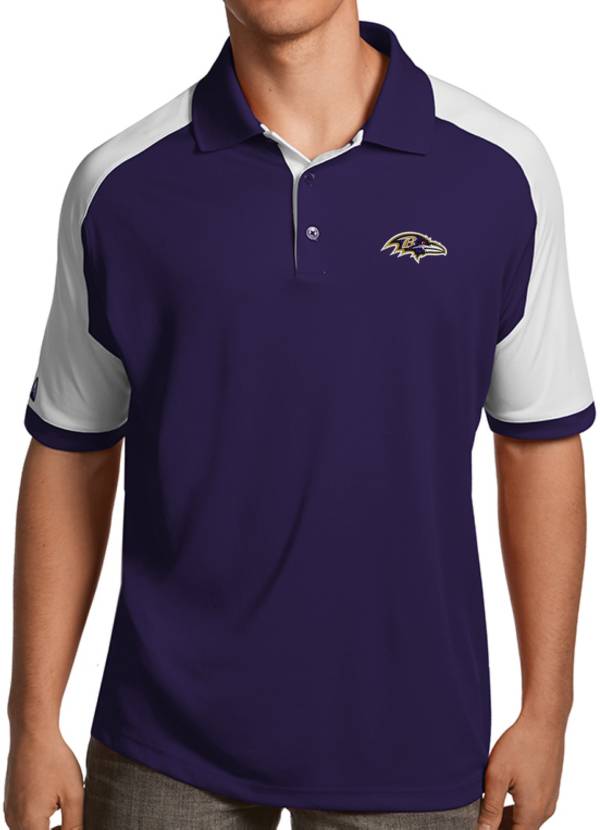 Antigua Men's Baltimore Ravens Century Purple Polo