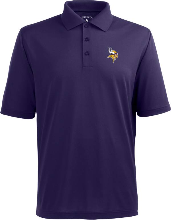 Antigua Men's Minnesota Vikings Pique Xtra-Lite Purple Polo