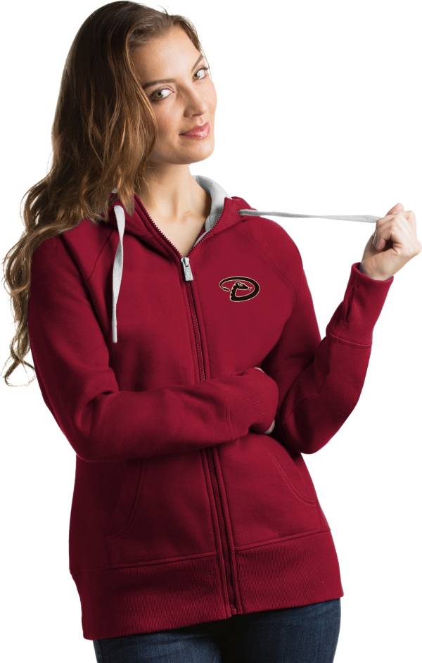 Antigua Women's Arizona Diamondbacks Red Victory Full-Zip Hoodie