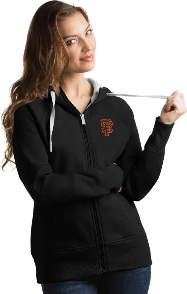 Antigua Women's San Francisco Giants Black Victory Full-Zip Hoodie